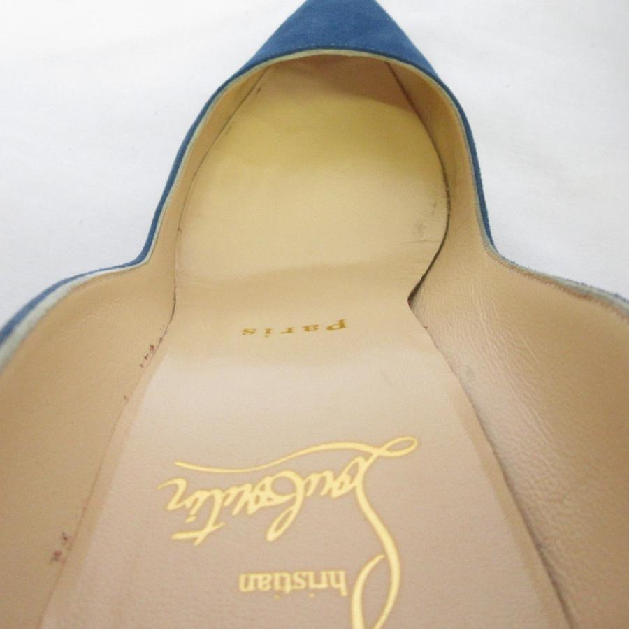 美品 CHRISTIAN LOUBOUTIN クリスチャンルブタン APOSTROPHY PUMP 85 スエード パンプス 36 1/2 23.5cm ブルー レディース 古着 中古_5