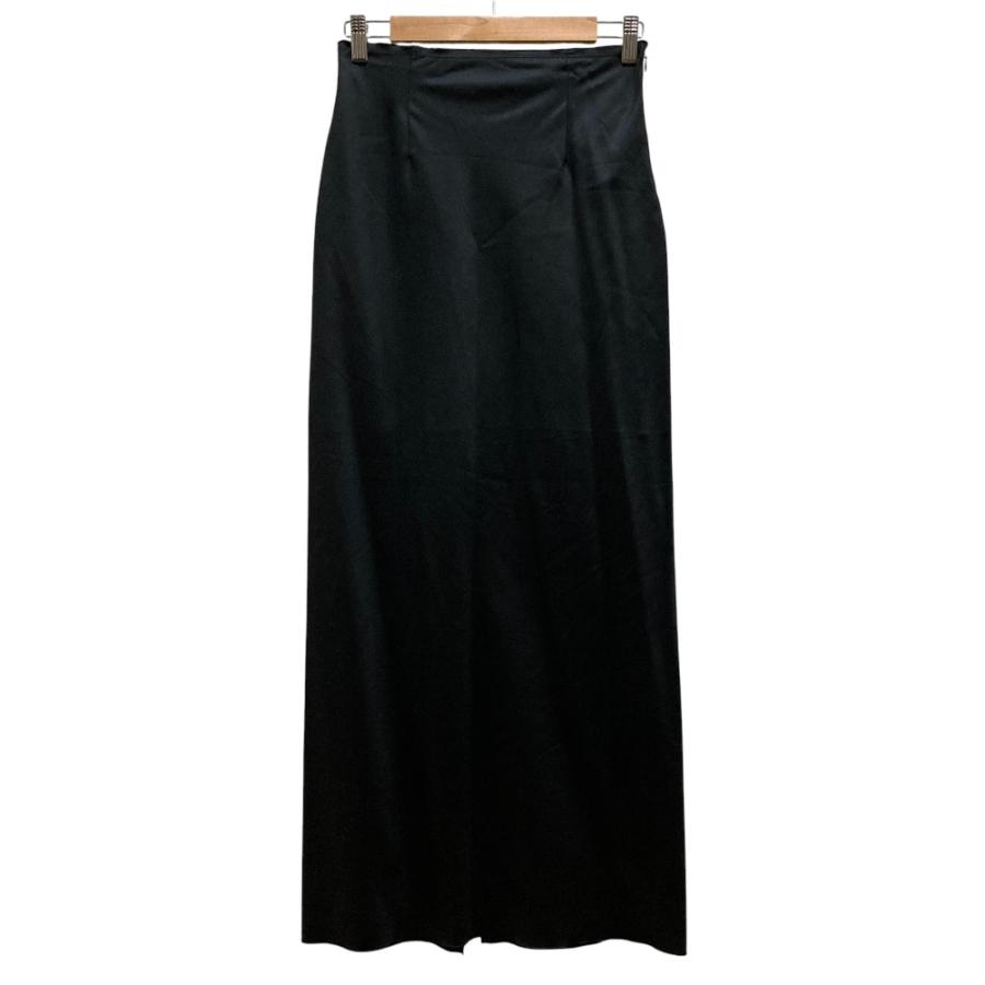 美品　yo BIOTOP ブラック キュプラ　タイトスカート ロング　サイズ0 美品 ё BIOTOP ヨー ビオトープ LORO PIANA wool sheer tight skirt