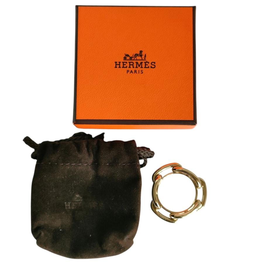 美品　エルメス　ルカデ　スカーフリング　シェーヌダンクル　箱付き HERMES（エルメス） 美品 ルカデ シェーヌダンクル スカーフリング 箱