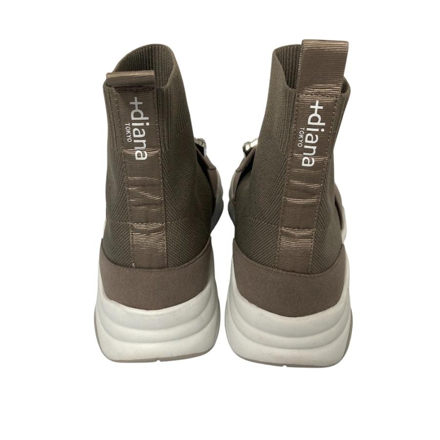 ＋diana プラスダイアナ【23.5】クリスタルバックル スニーカー DIANA（ダイアナ） 美品 +diana プラスダイアナ クリスタルバックル