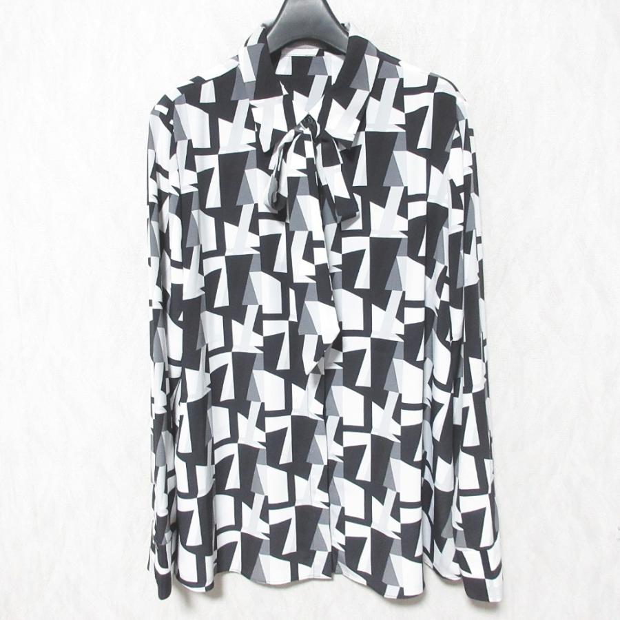 美品 23AW theory luxe セオリーリュクス SKYRISE GEO PRINT LINZ ジオメトリック柄 長袖 シャツ ブラウス 40 マルチカラー レディース 古着 中古 USED theory luxe（セオリーリュクス） 美品 23AW theory luxe SKYRISE GEO