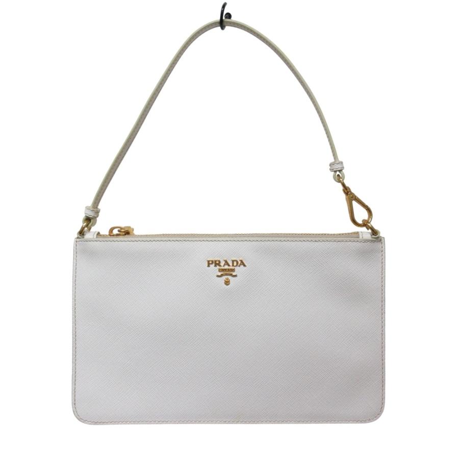 PRADA（プラダ） 美品 サフィアーノ レザー アクセサリーポーチ バッグ 