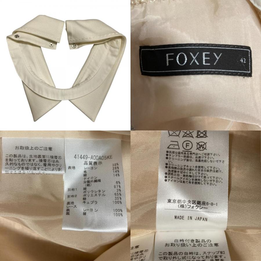 FOXEY（フォクシー） 美品 Jessica ジェシカ ツイード 白襟 ドレス