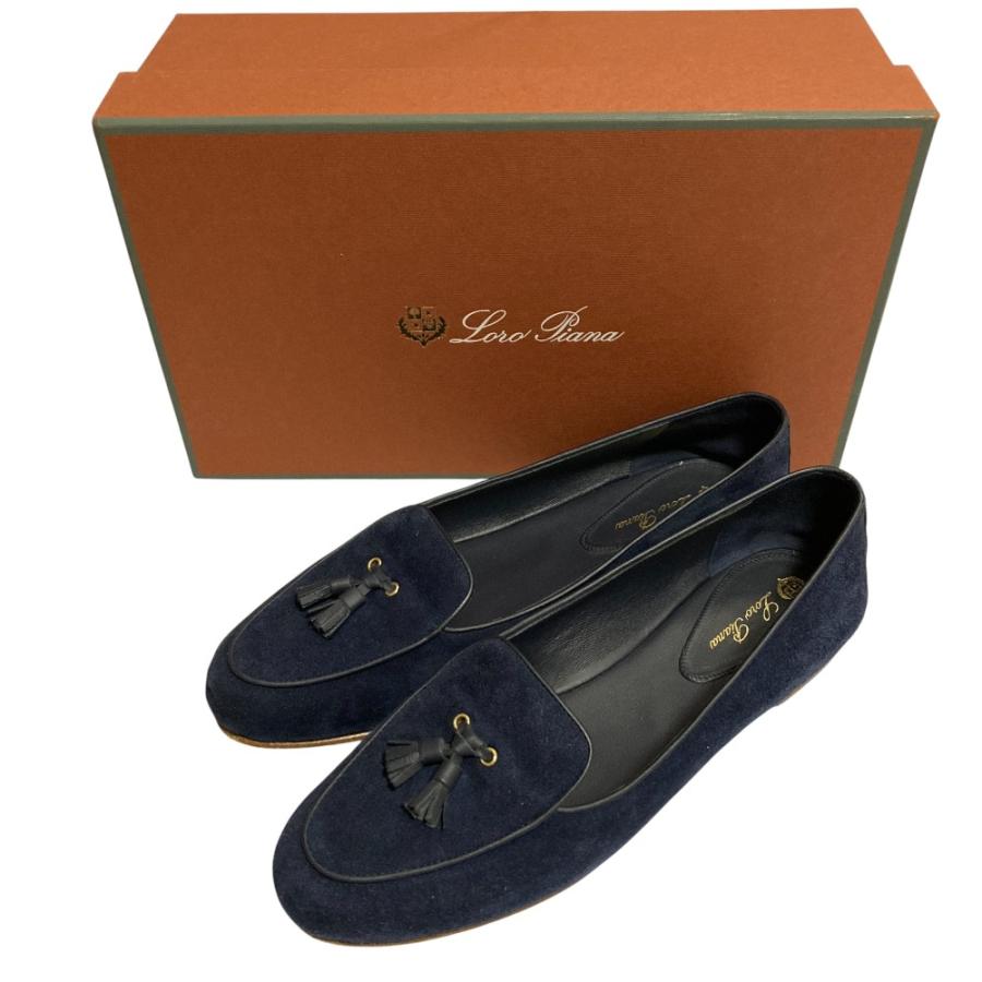 Loro Piana（ロロピアーナ） 美品 タッセル スエード ローファー