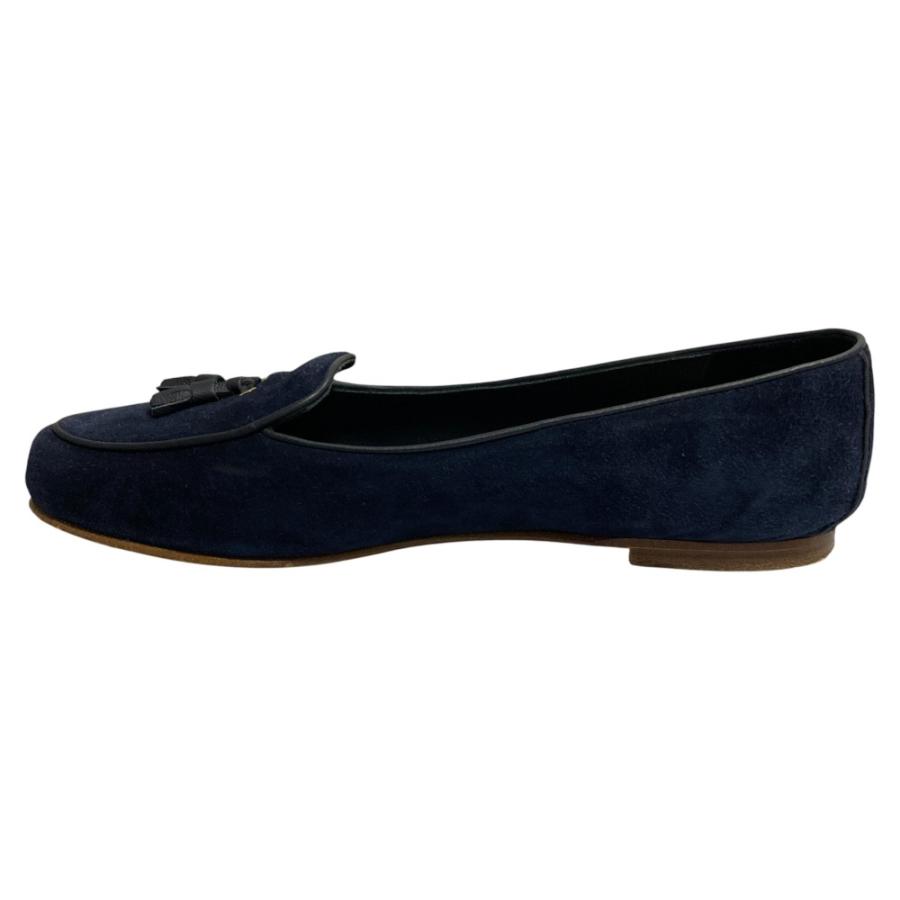 ロロピアーナ♡ネイビー ローファー Loro Piana（ロロピアーナ） 美品 タッセル スエード ローファー