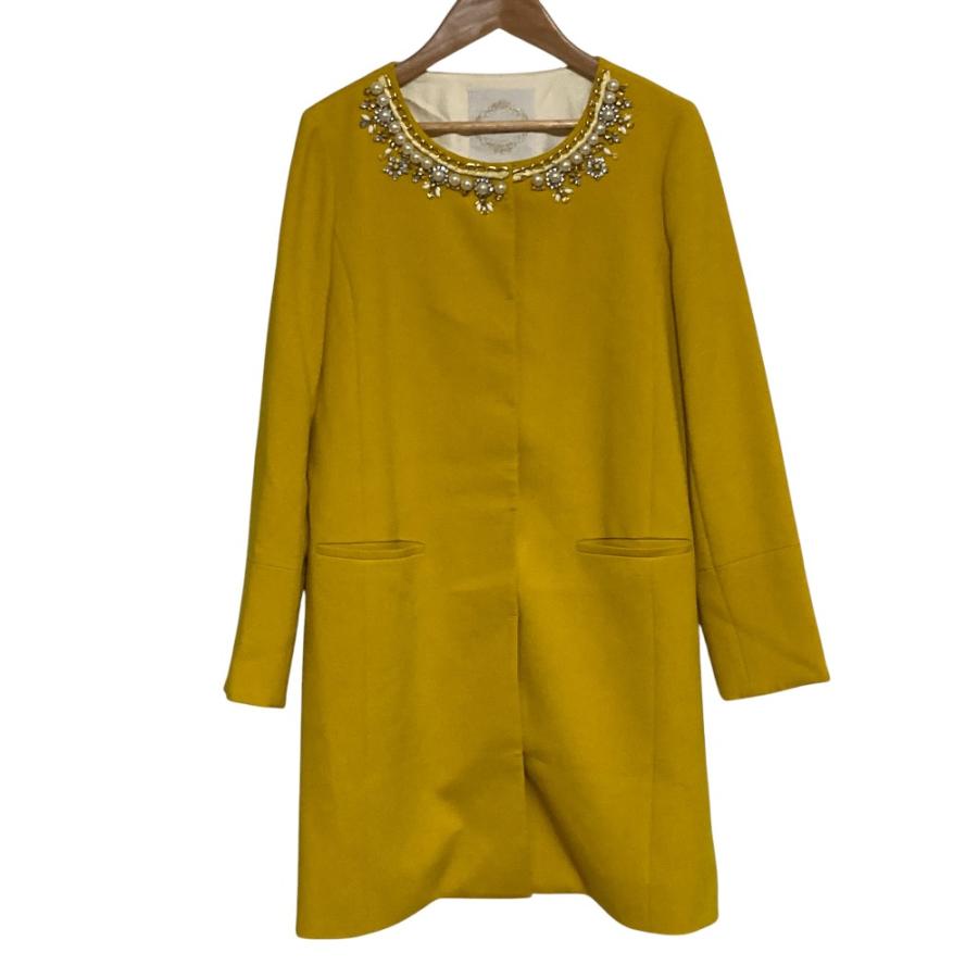 Chesty（チェスティ） 美品 ビジュー ノーカラーコート サイズ0