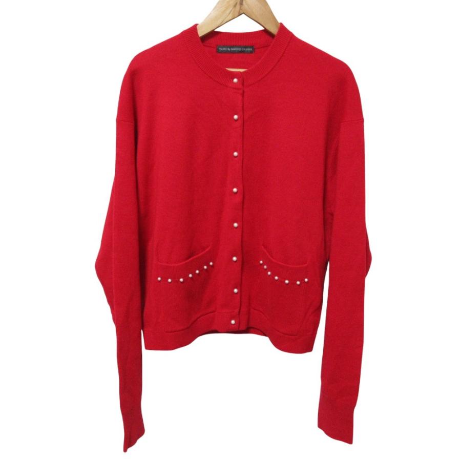 美品 24AW TSURU By MARIKO OIKAWA ツルバイマリコオイカワ Larissa パール ニット カーディガン KN-2242150 フリーサイズ ブラック レディース 古着 中古 USED TSURU by Mariko Oikawa（ツルバイマリコオイカワ） 美品 24AW TSURU