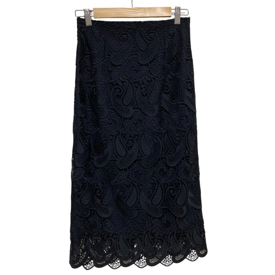 美品★ANAYI スカート・サイズ36 ANAYI（アナイ） 美品 レース タイトスカート サイズ36 ネイビー