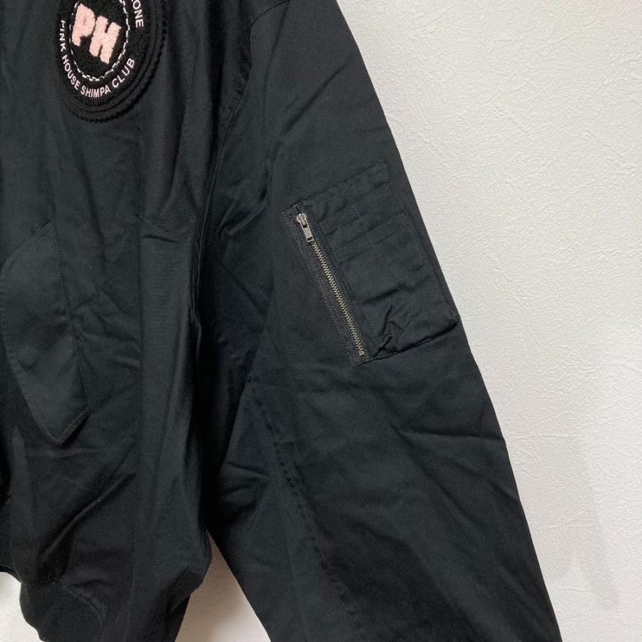 レディース ピンクハウス ワッペン ジャンパー 美品 ブラック
