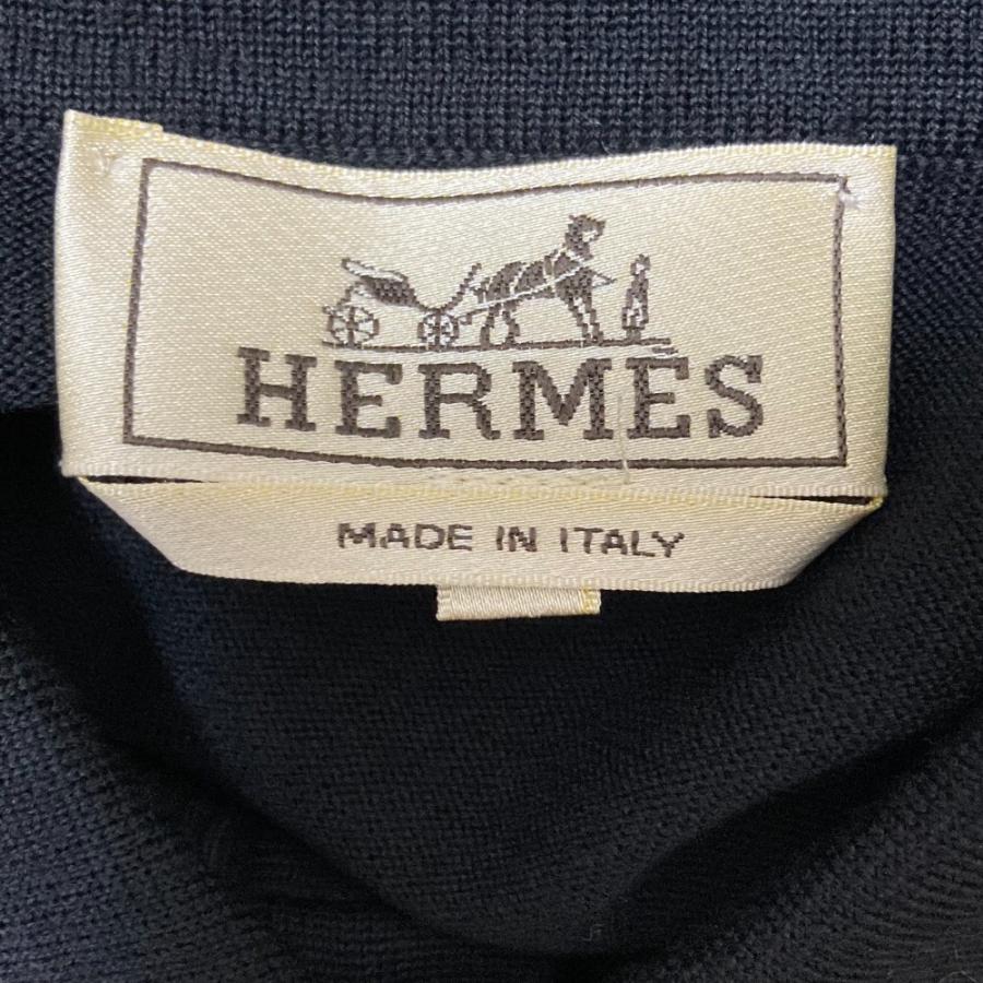 HERMES（エルメス） 美品 H柄 ロングスリーブ 長袖 ニットポロシャツ