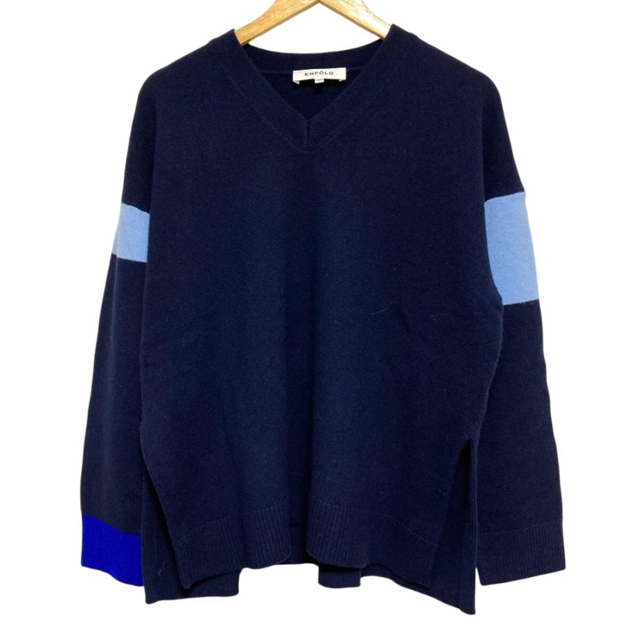 ENFOLD（エンフォルド） 美品 25SS ENFOLD Vネックカラーブロック プル