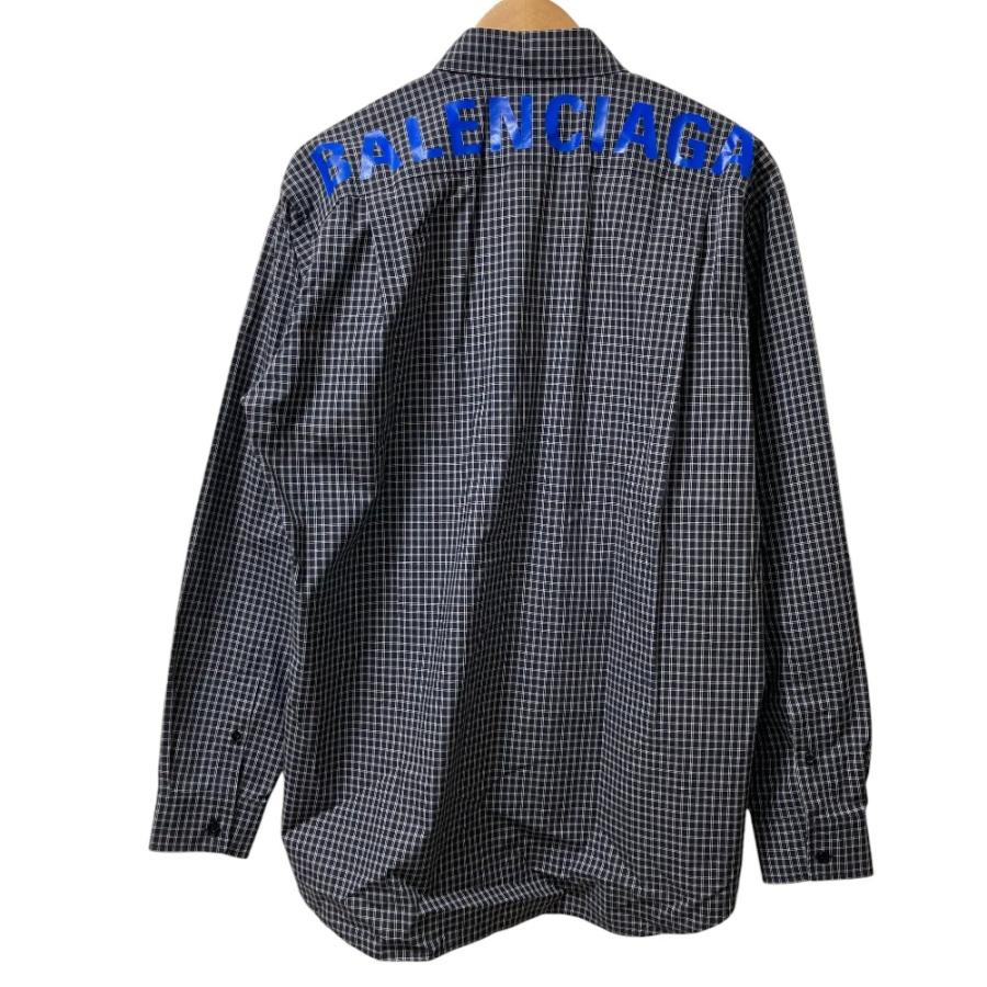 BALENCIAGA（バレンシアガ） 美品 バックロゴチェック 長袖シャツ