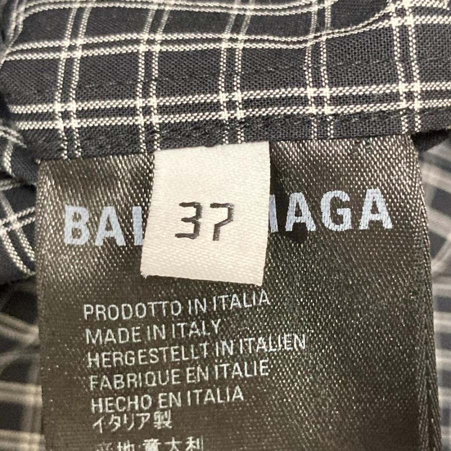 BALENCIAGA（バレンシアガ） 美品 バックロゴチェック 長袖シャツ