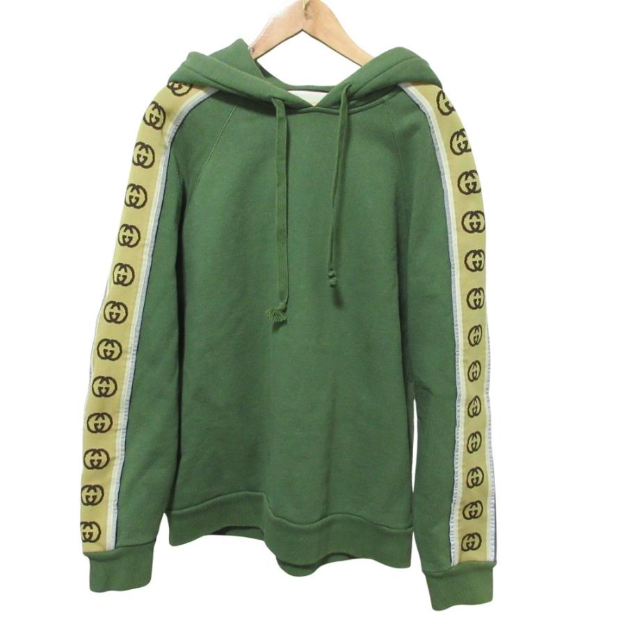 GUCCI（グッチ） 良品 GGライン コットンジャージーフーディー