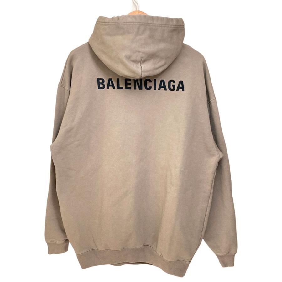 良品 BALENCIAGA バレンシアガ ロゴ刺繍 スウェット プルオーバー パーカー 578135 サイズXS ブラウン メンズ レディース 古着 中古 USED BALENCIAGA（バレンシアガ） 良品 ロゴ刺繍 スウェット プルオーバー