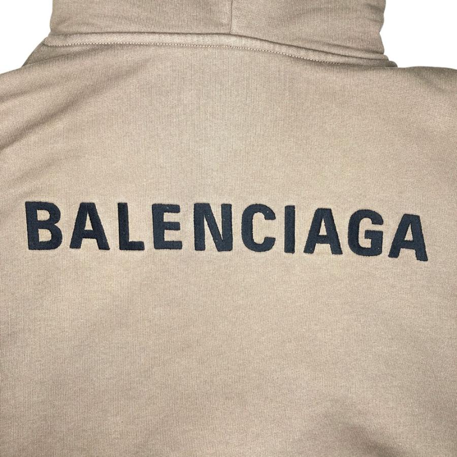 良品 BALENCIAGA バレンシアガ ロゴ刺繍 スウェット プルオーバー パーカー 578135 サイズXS ブラウン メンズ レディース 古着 中古_5