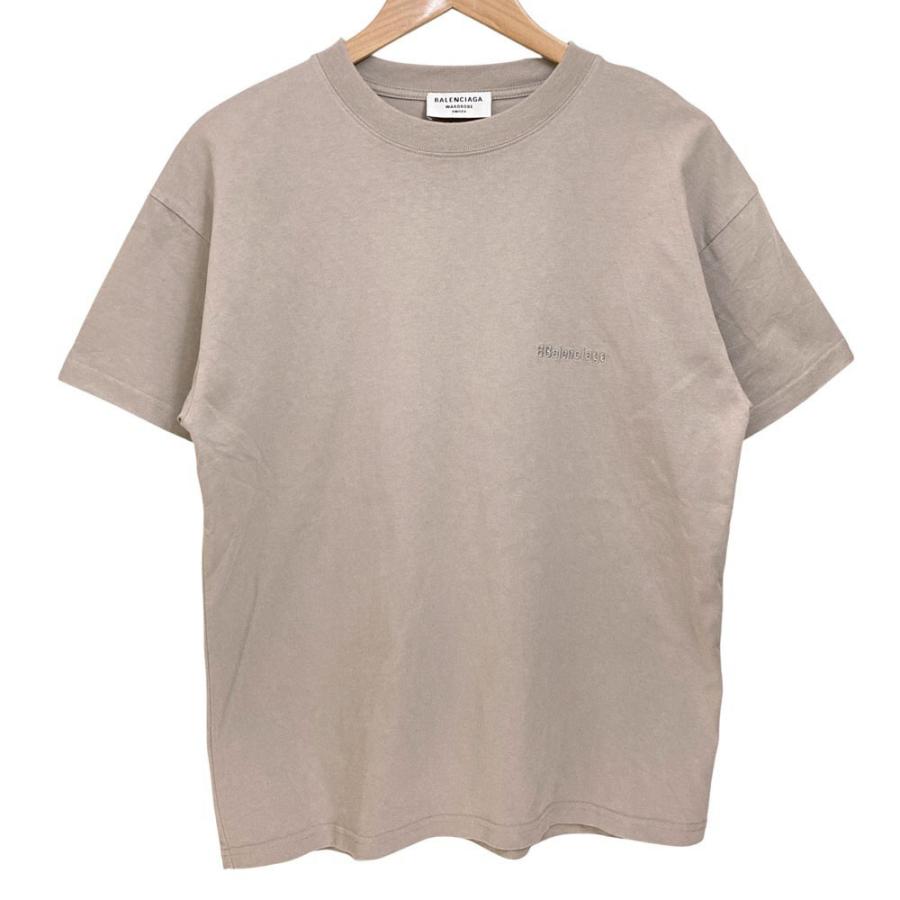 BALENCIAGA（バレンシアガ） 美品 ロゴ刺繍 Tシャツ 612965 XS グレー