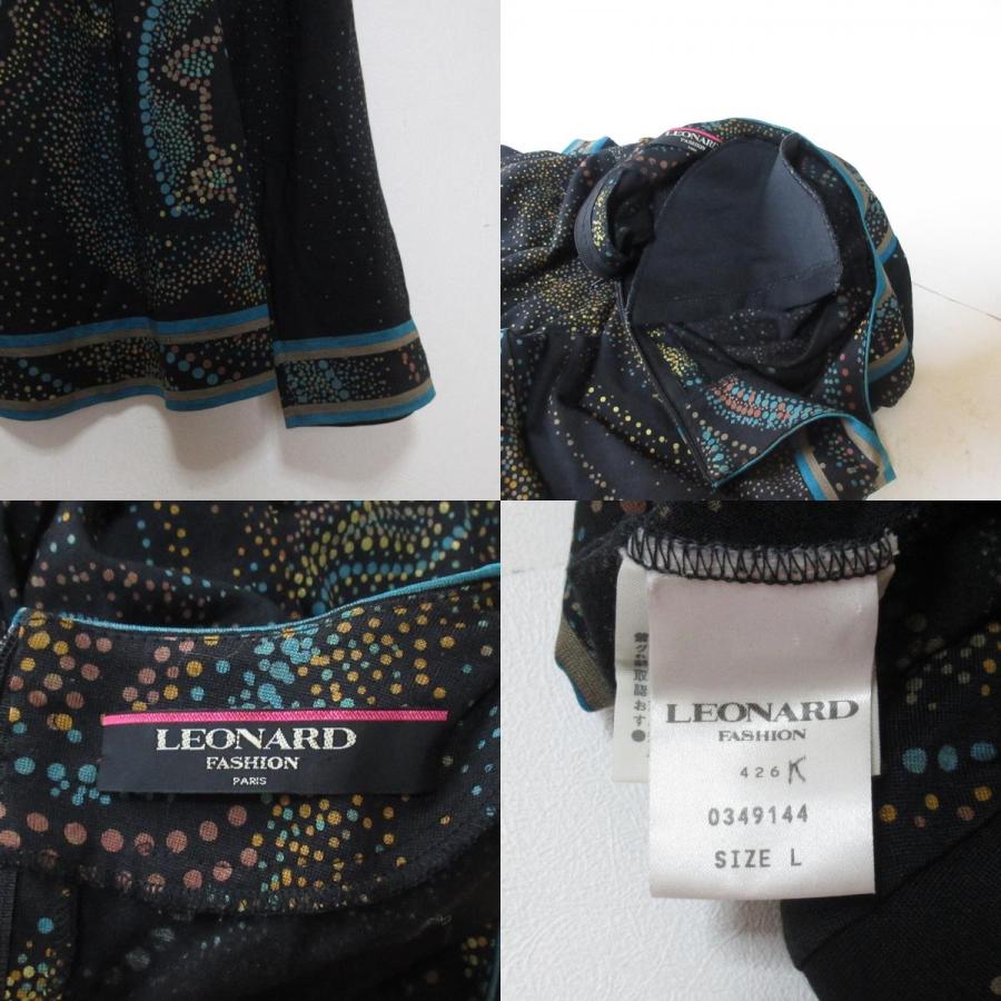 LEONARD（レオナール） 美品 ドットペイズリープリント ウール×シルク 