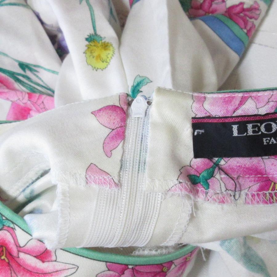 LEONARD（レオナール） 良品 フラワープリント 半袖 クルーネック