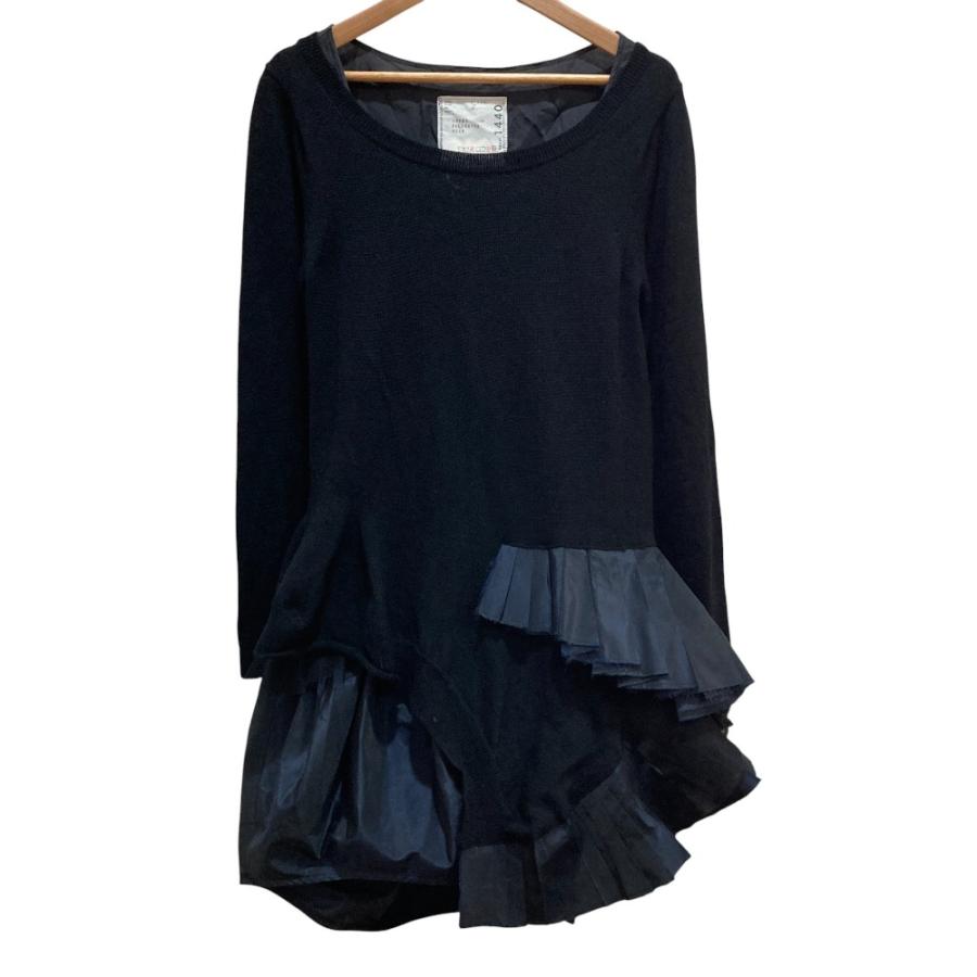 sacai（サカイ） 美品 シルク レイヤード フリル チュニックワンピース  