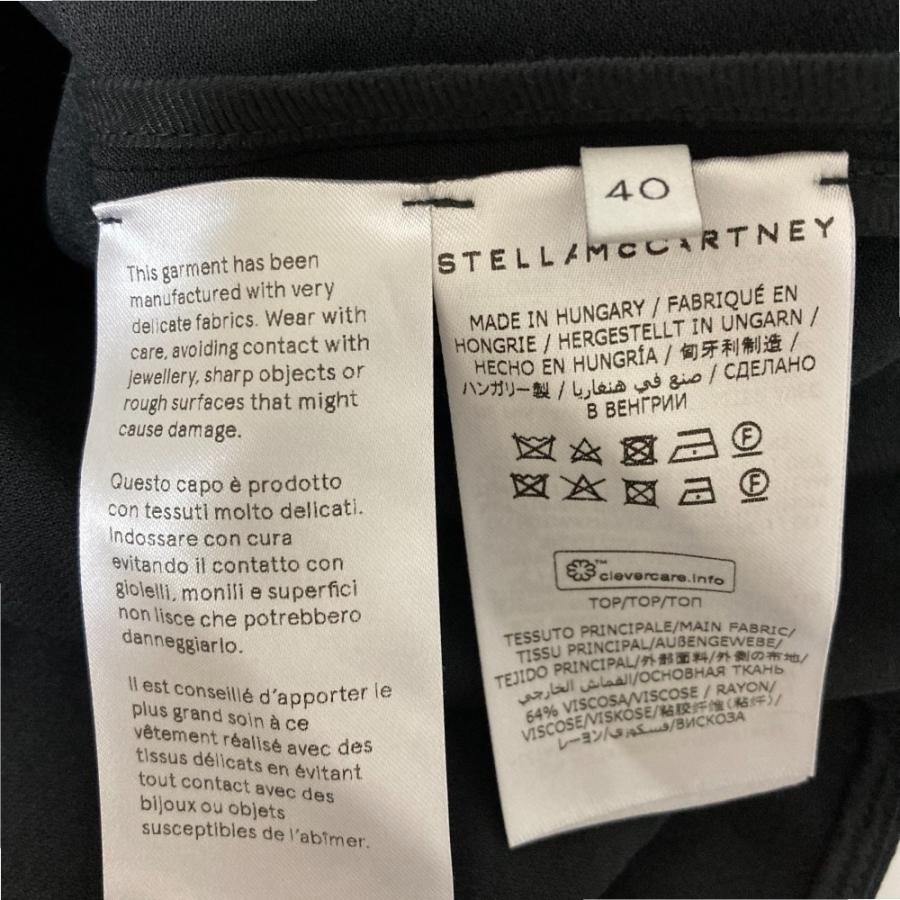 Stella McCartney（ステラ・マッカートニー） 美品 アルレーザ ハーフジップ ブラウス 341360 サイズ40 ブラック ...