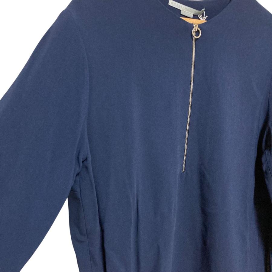 Stella McCartney（ステラ・マッカートニー） 新品同様 アルレーザ ハーフジップ ブラウス 341360 サイズ40 ブルー ...