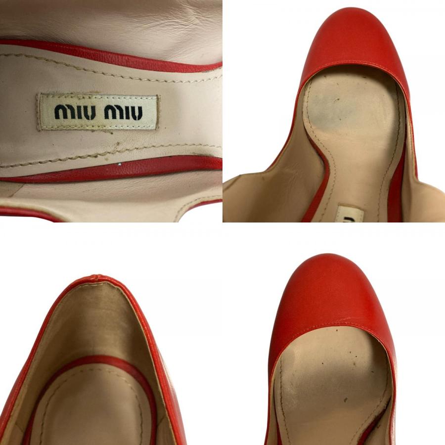 【美品】miu miu スエードパンプス　オープントゥ パンプス ストラップ miu miu（ミュウミュウ） 良品 チャンキーヒール ストラップ パンプス
