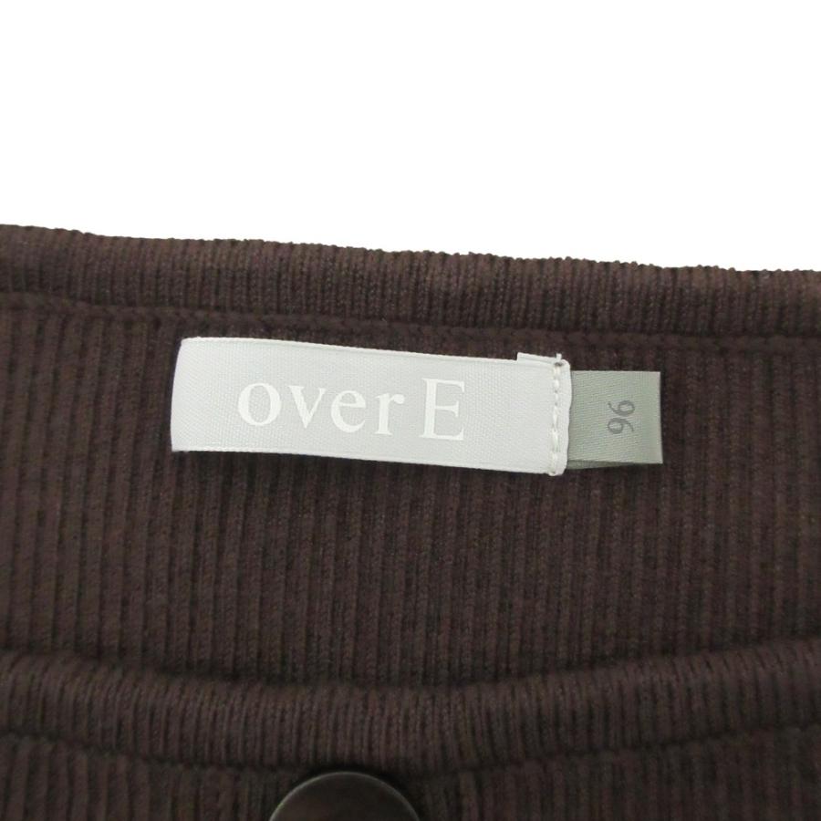 未使用 overE オーバーイー タイト風フロントボタンリブニット