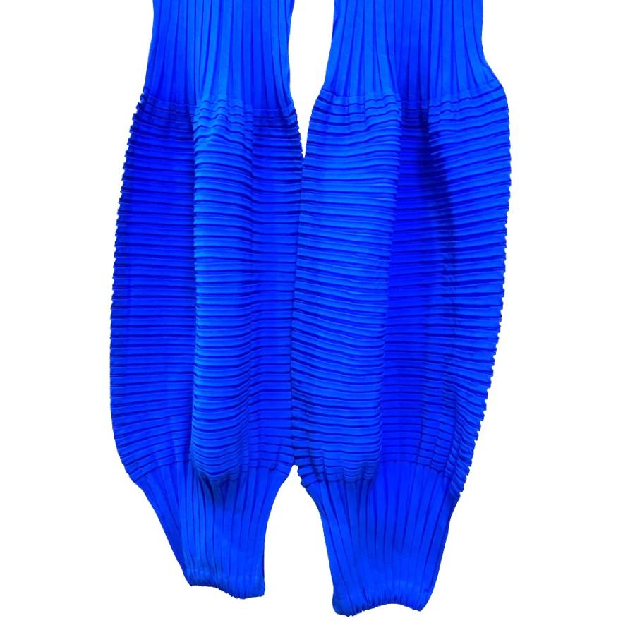 美品 24SS ISSEY MIYAKE イッセイミヤケ イージーウエスト デザインパンツ IM41FF619 サイズ2 ブルー レディース 古着 中古_2