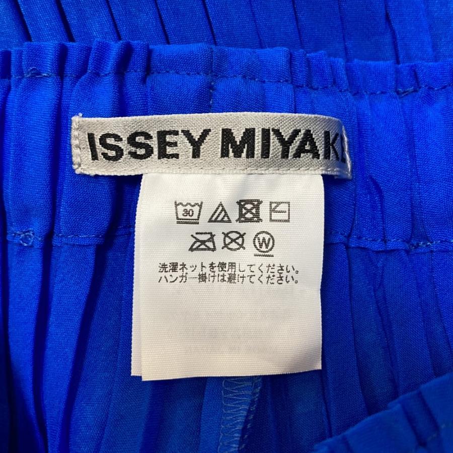 美品 24SS ISSEY MIYAKE イッセイミヤケ イージーウエスト デザインパンツ IM41FF619 サイズ2 ブルー レディース 古着 中古_7