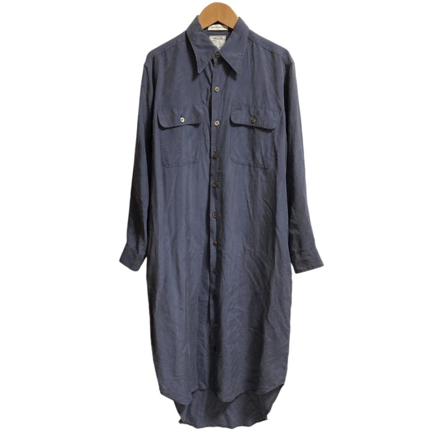 マディソンブルー　MADISONBLUEシャツワンピース 1ネイビーマキシ丈 良品 23SS MADISONBLUE マディソンブルー HAMPTON OP SILK ワンピース
