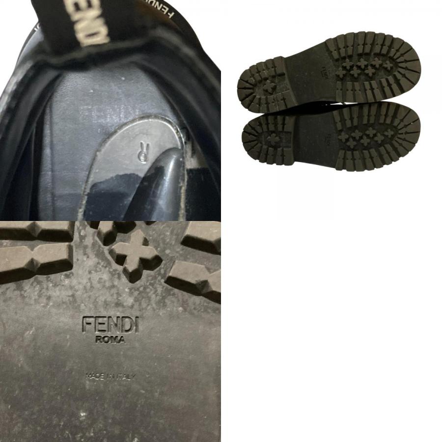 FENDI（フェンディ） 良品 ロゴデザイン レースアップブーツ サイズ38