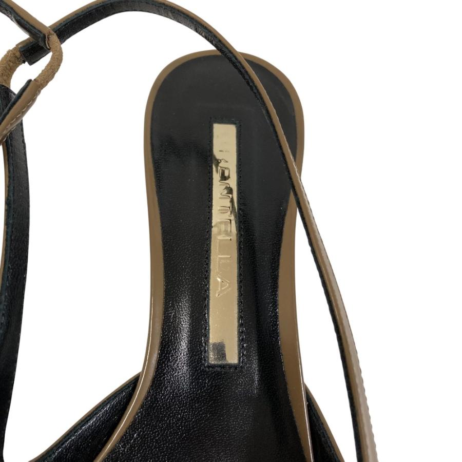 美品 BRENTELLA ブレンテッラ スリングバックパンプス 37 約24cm モカ