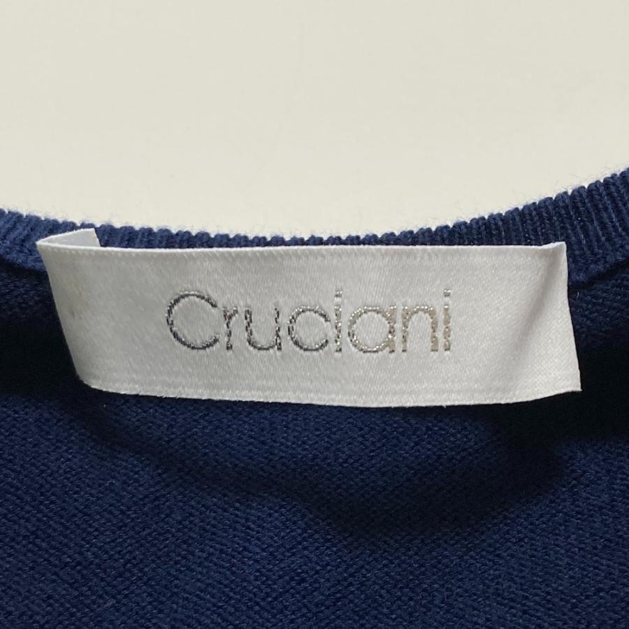 クルチアーニ ニット セーター コットン 無地 長袖 Vネック レディース Cruciani(クルチアーニ)CD24.600 ウールハイゲージ Vネックニット