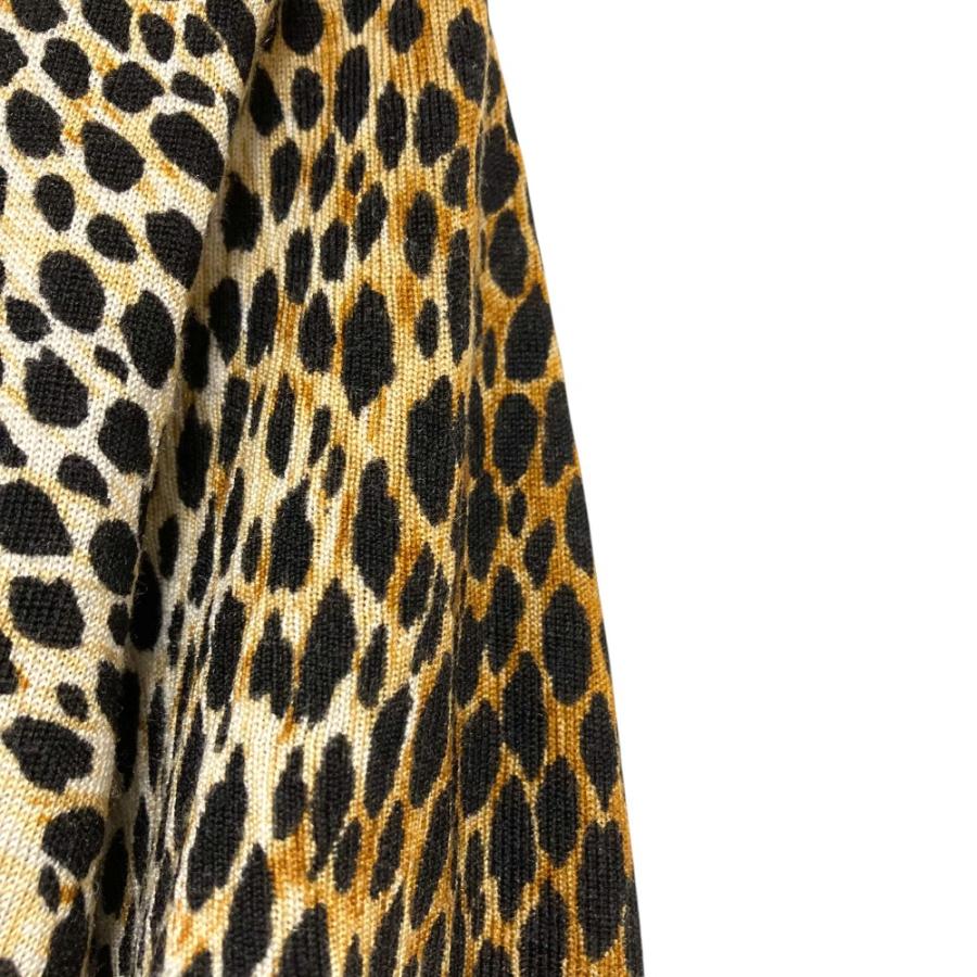 美品 D&G ディーアンドジー ドルチェアンドガッバーナ レオパード柄 Vネックカーディガン サイズ40 ブラウン ブラック レディース 古着 中古 USED DOLCE&GABBANA（ドルチェ & ガッバーナ） 美品 D&G ディーアンドジー