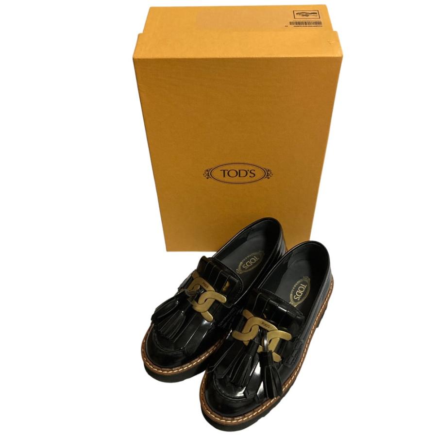 美品 TOD'S トッズ KATE キルトタッセル ローファー レザーシューズ
