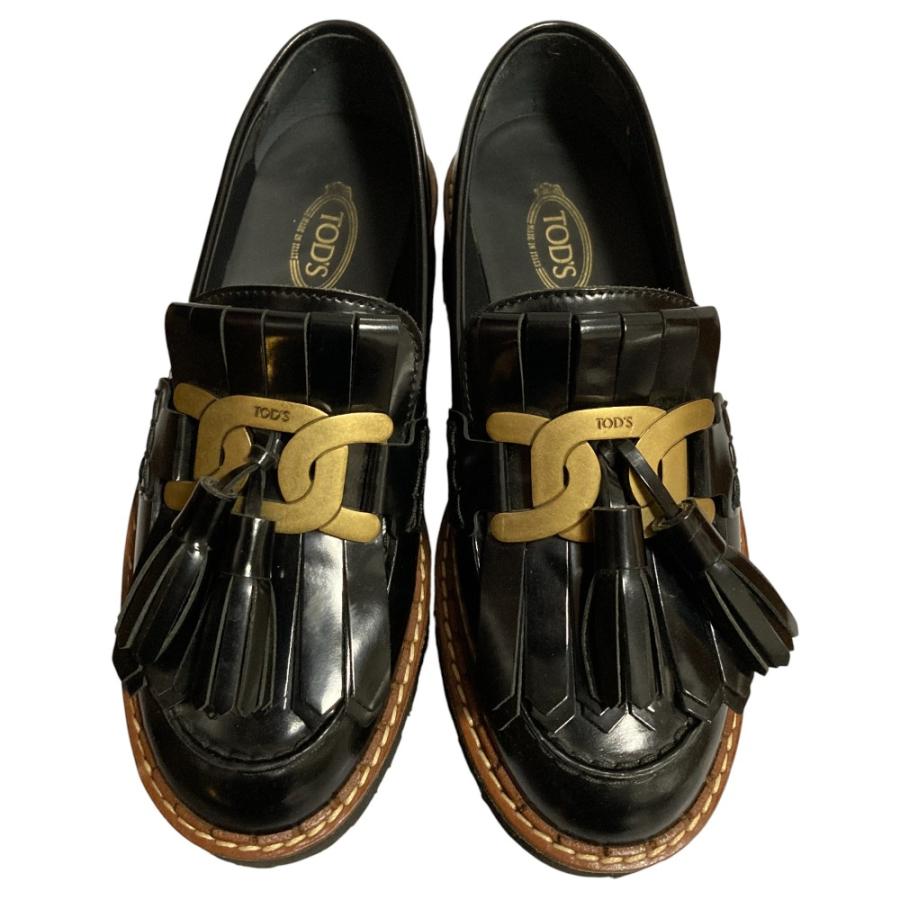 美品 TOD'S トッズ KATE キルトタッセル ローファー レザーシューズ