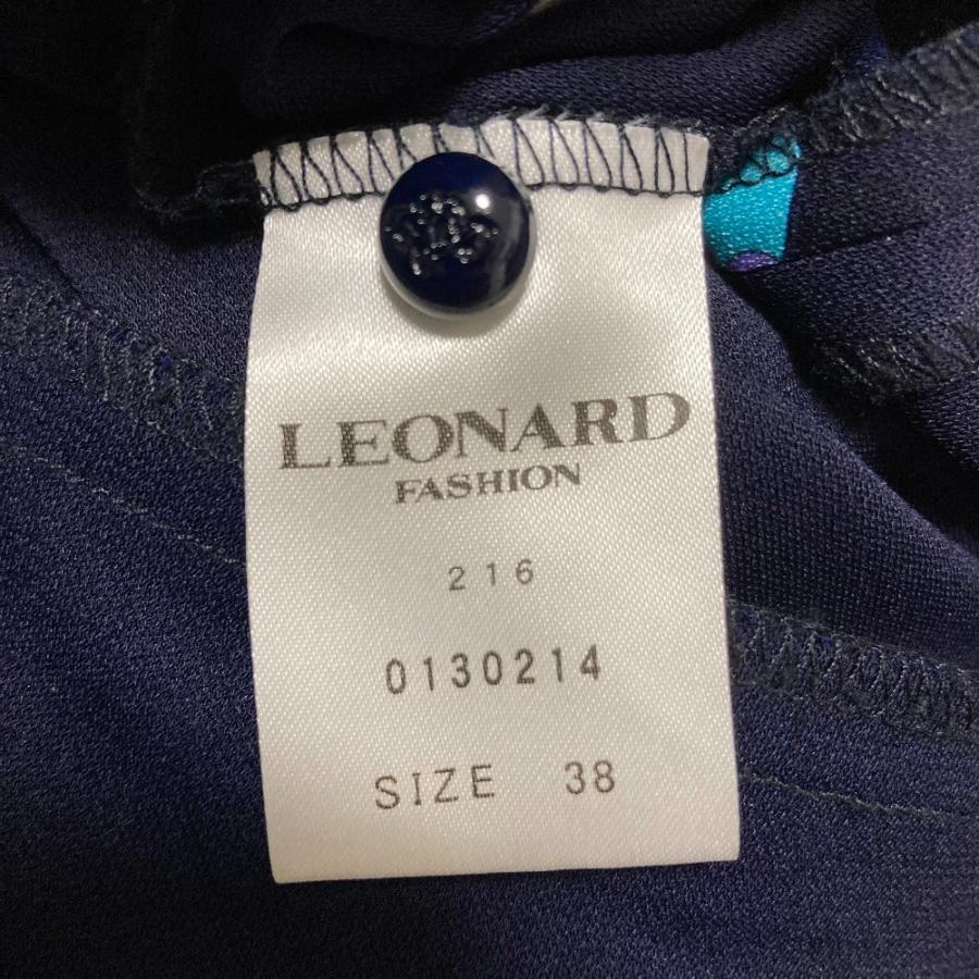 LEONARD（レオナール） 美品 LEONALD カンカンストレッチ スクエア