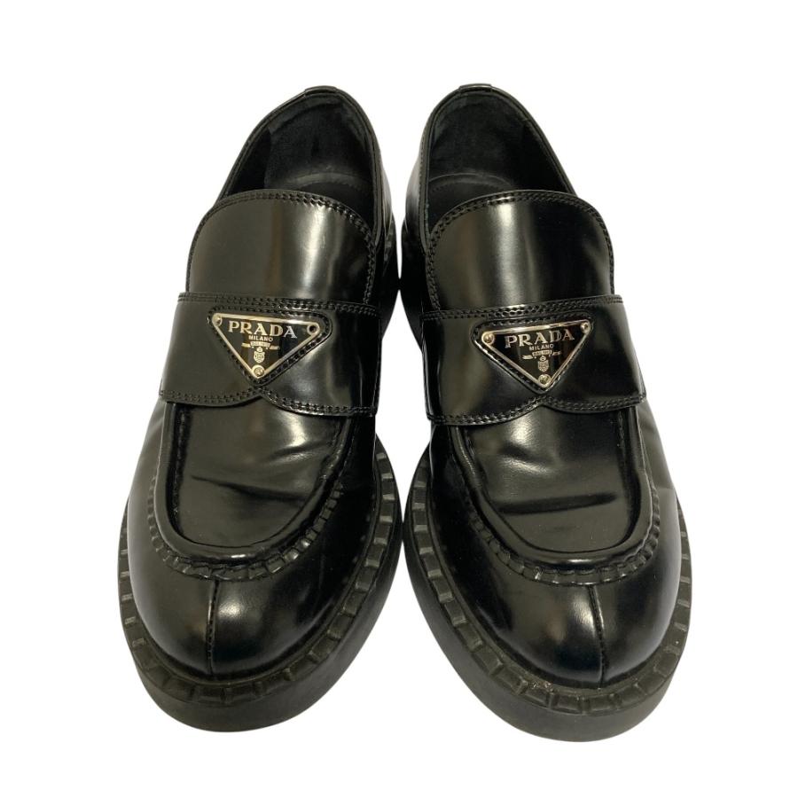 PRADA（プラダ） 良品 チョコレート ブラッシュドレザー ローファー 