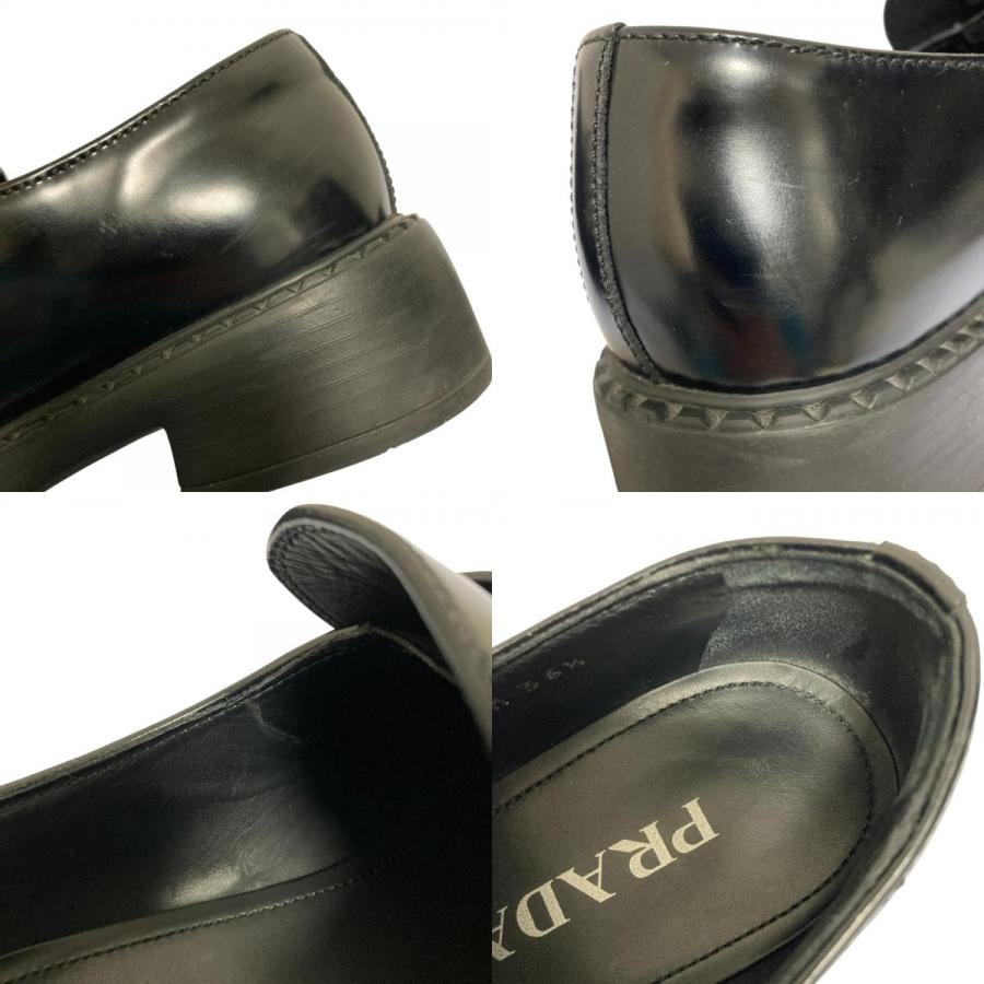PRADA（プラダ） 良品 チョコレート ブラッシュドレザー ローファー 
