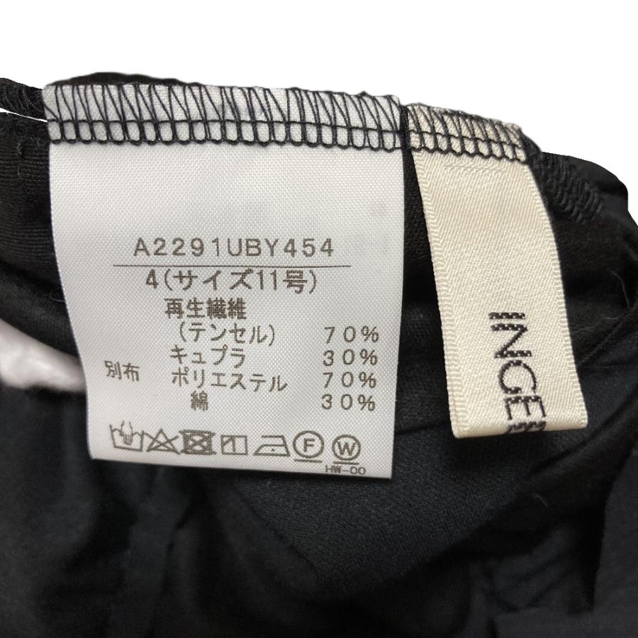 未使用 INGEBORG インゲボルグ フラワーモチーフ フリルチュニック カットソー A2291UBY454 サイズ4 ブラック レディース 古着 中古_5