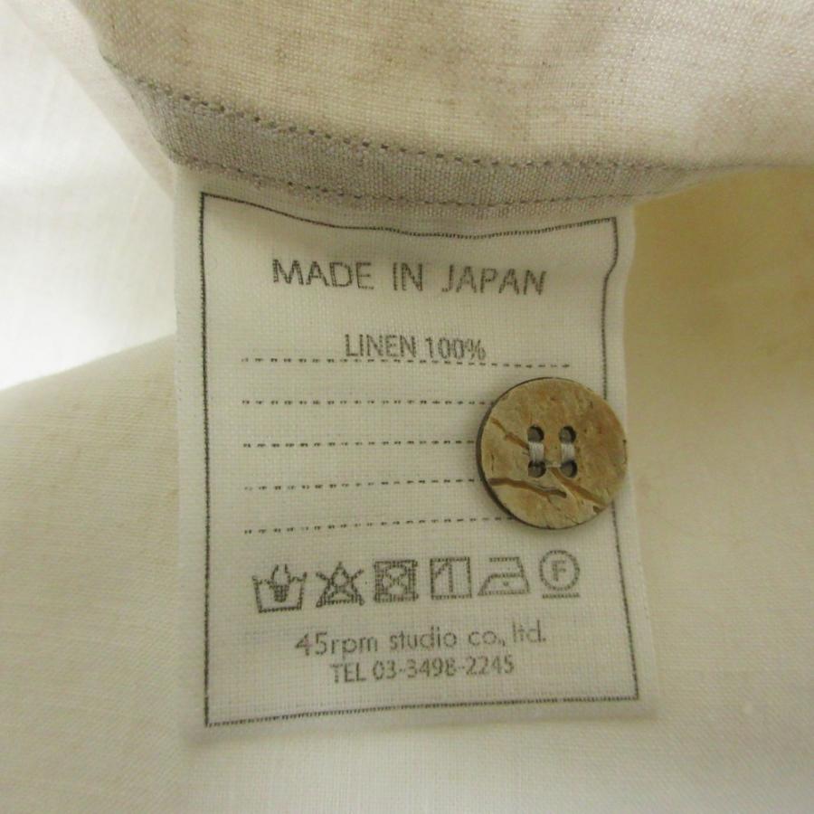 良品 45R フォーティファイブアール リネン908サファリSHIRT 長袖