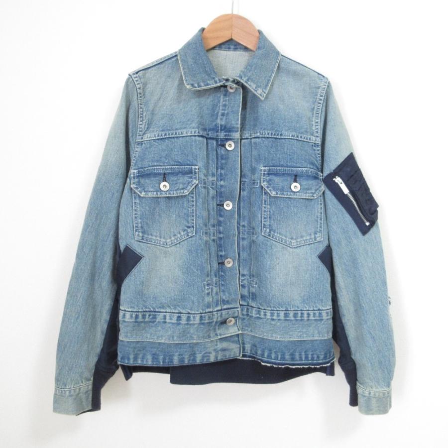 sacai（サカイ） 良品 デニム MA-1 ドッキング デニムジャケット SCW