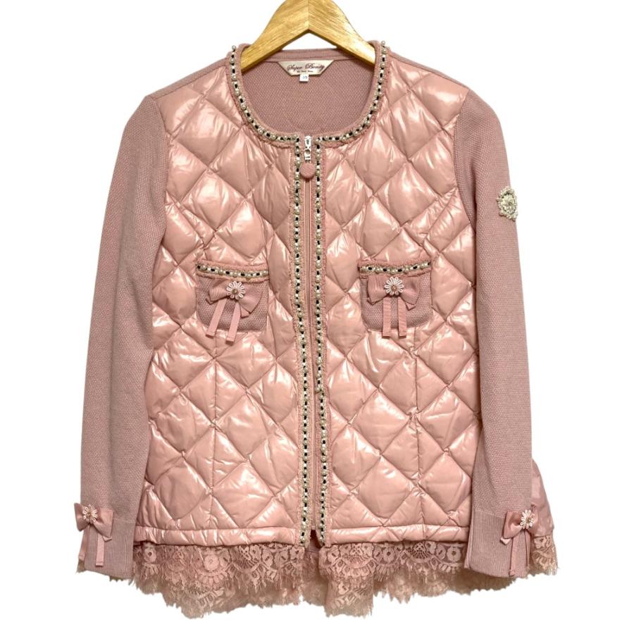 美品 SuperBeauty スーパービューティー パール リボン キルティング