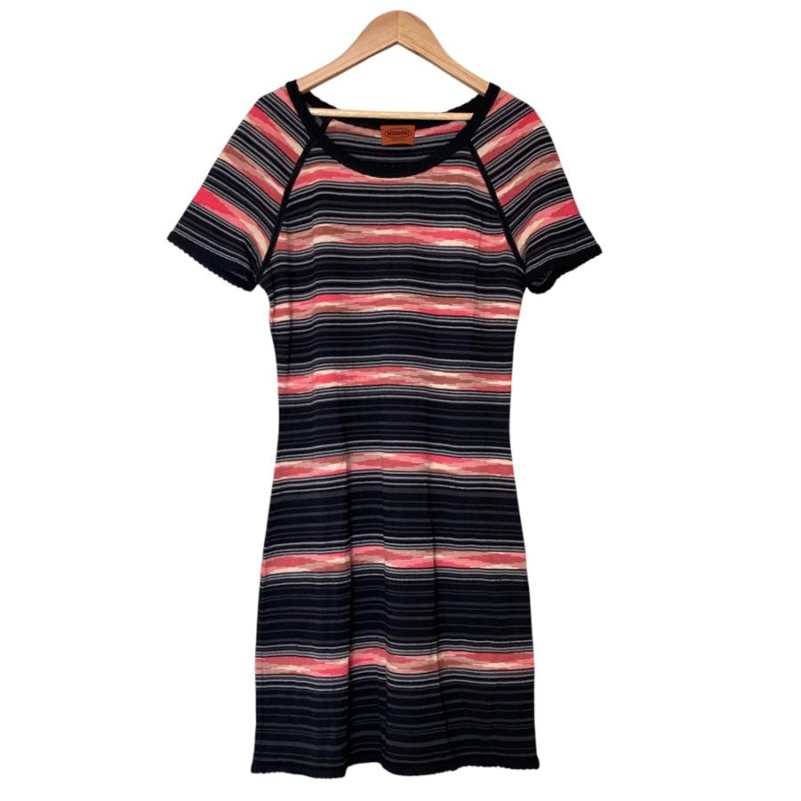 MISSONI ミッソーニ ワンピース ニット 総柄 ボウタイ ノースリーブ