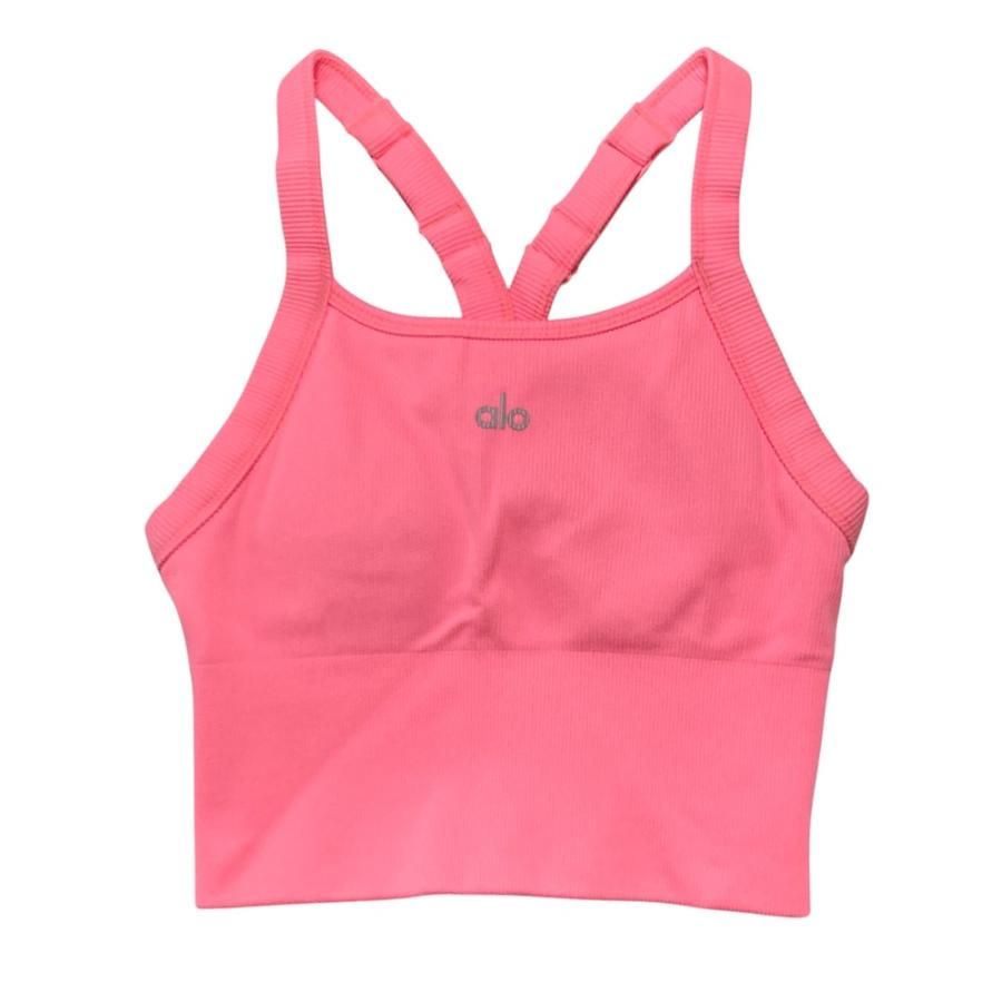 美品 ALO YOGA アローヨガ ブラタンクトップ キャミソール ピンク