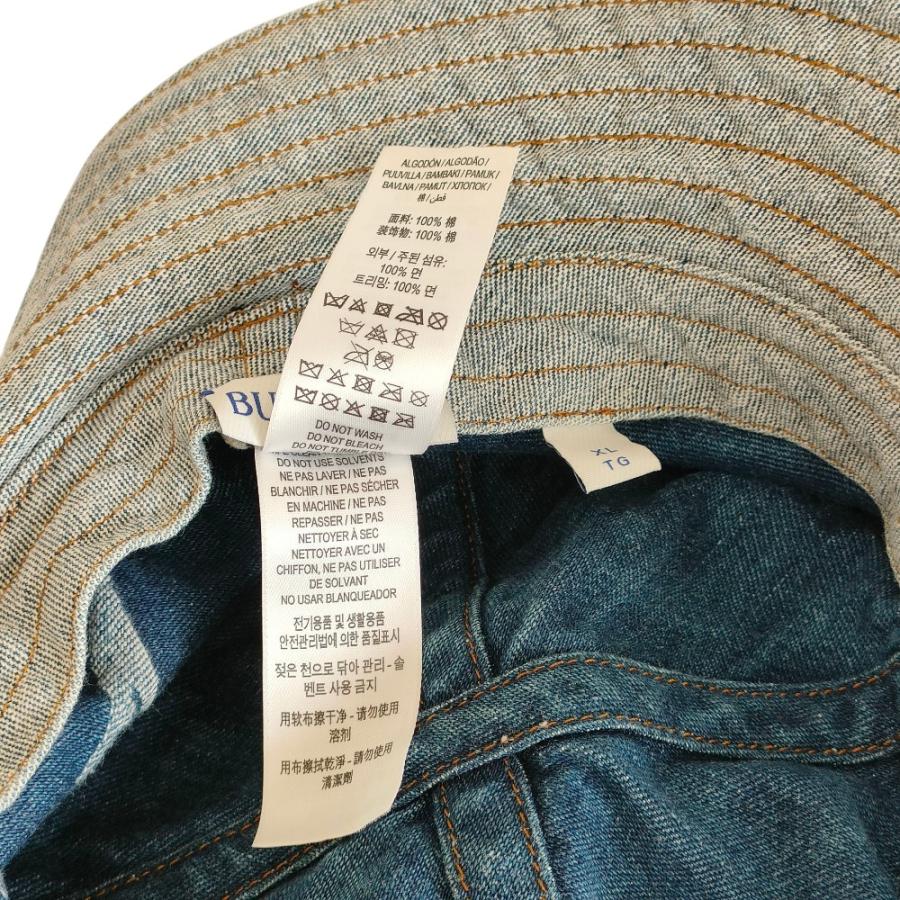 BURBERRY（バーバリー） 美品 デニム ステッチ バケットハット 帽子