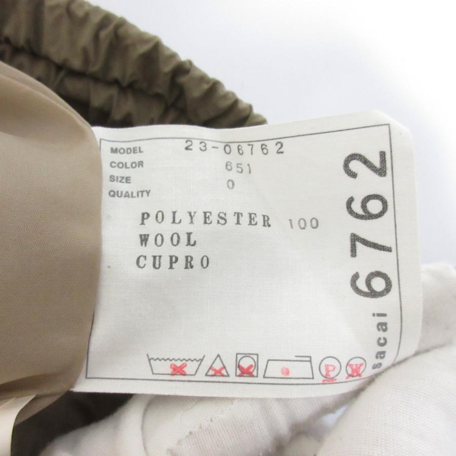 sacai（サカイ） 美品 23SS sacai プリーツ ウールドッキング ショート