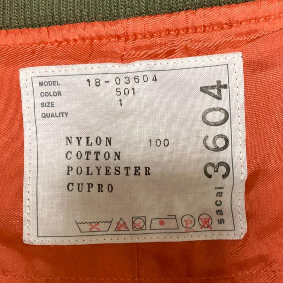 sacai（サカイ） 美品 MA-1 ボンバージャケット 18-03604 サイズ1