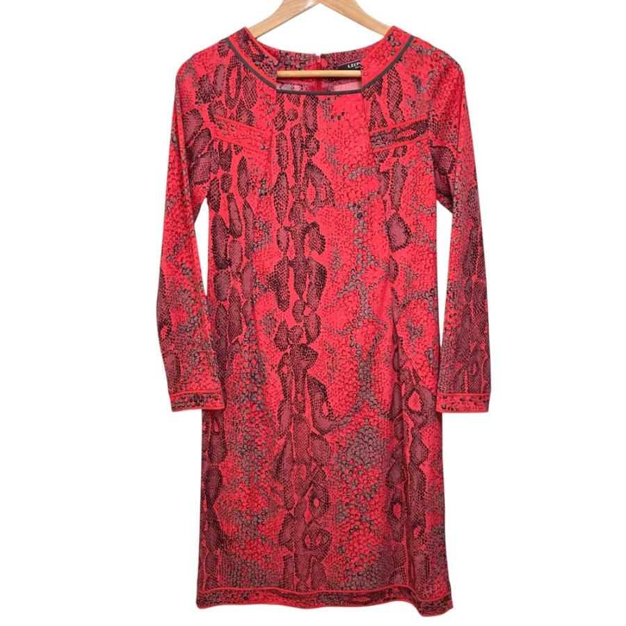 LEONARD（レオナール） 美品 カンカン素材 パイソンプリント